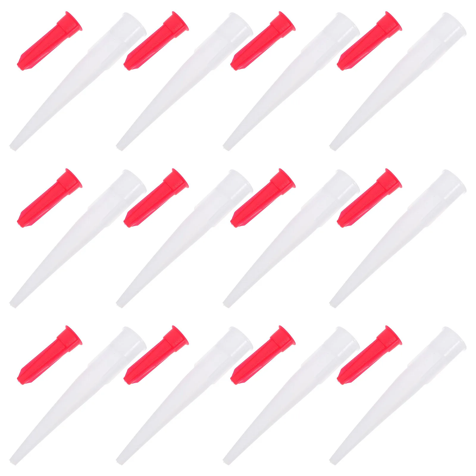 12 مجموعة السد فوهة قضيب مجموعة قابلة لإعادة الاستخدام البلاستيك موسع لتطبيق مانع التسرب السلس تمديد فوهة