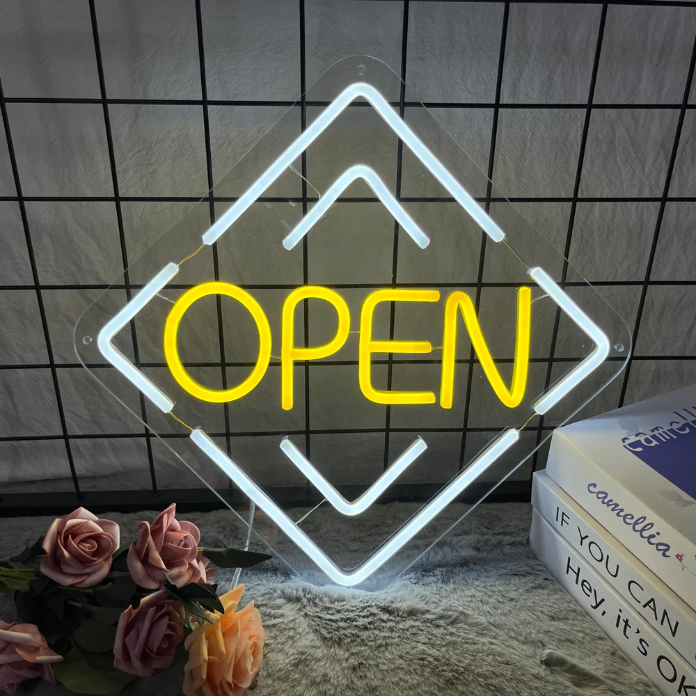 

OPEN Neon Sign Ultra Bright Colorful Lighted Sign Business Night Light for Window Coffee Bar Pub Shop Mall LED Neon Signs Decor