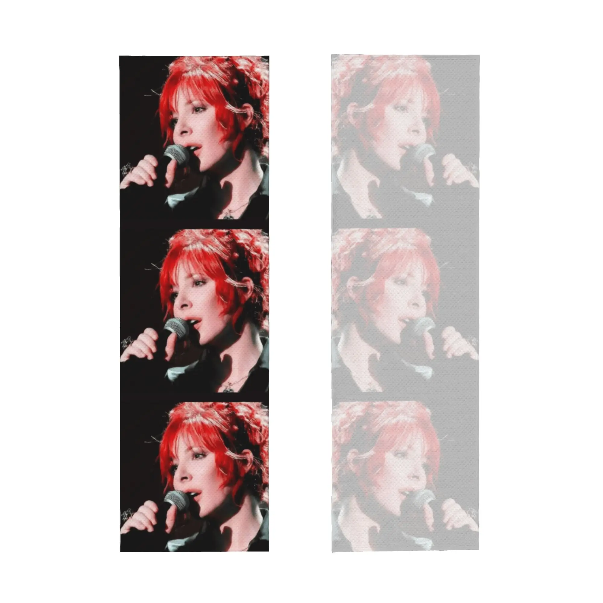 Beautiful Mylene Farmer Cold Exercise Towel Face Towel Quick Dry French Singer Beach Breathable Cold Towel