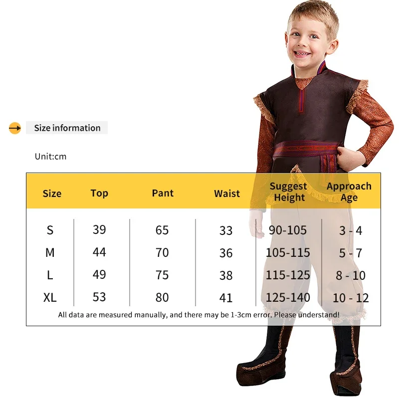 Child Boys Royal Ice Master Brave Kristoff Kids Favourite Movie Character Fancy Dress Halloween Party Cosplay Costume