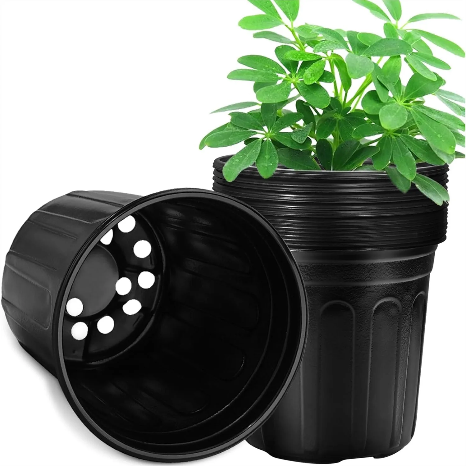 

7 Gallon Nursery Pots, Flexible Plant Pots for Seedling, Cuttings, Succulents, Transplanting, 10 Pack