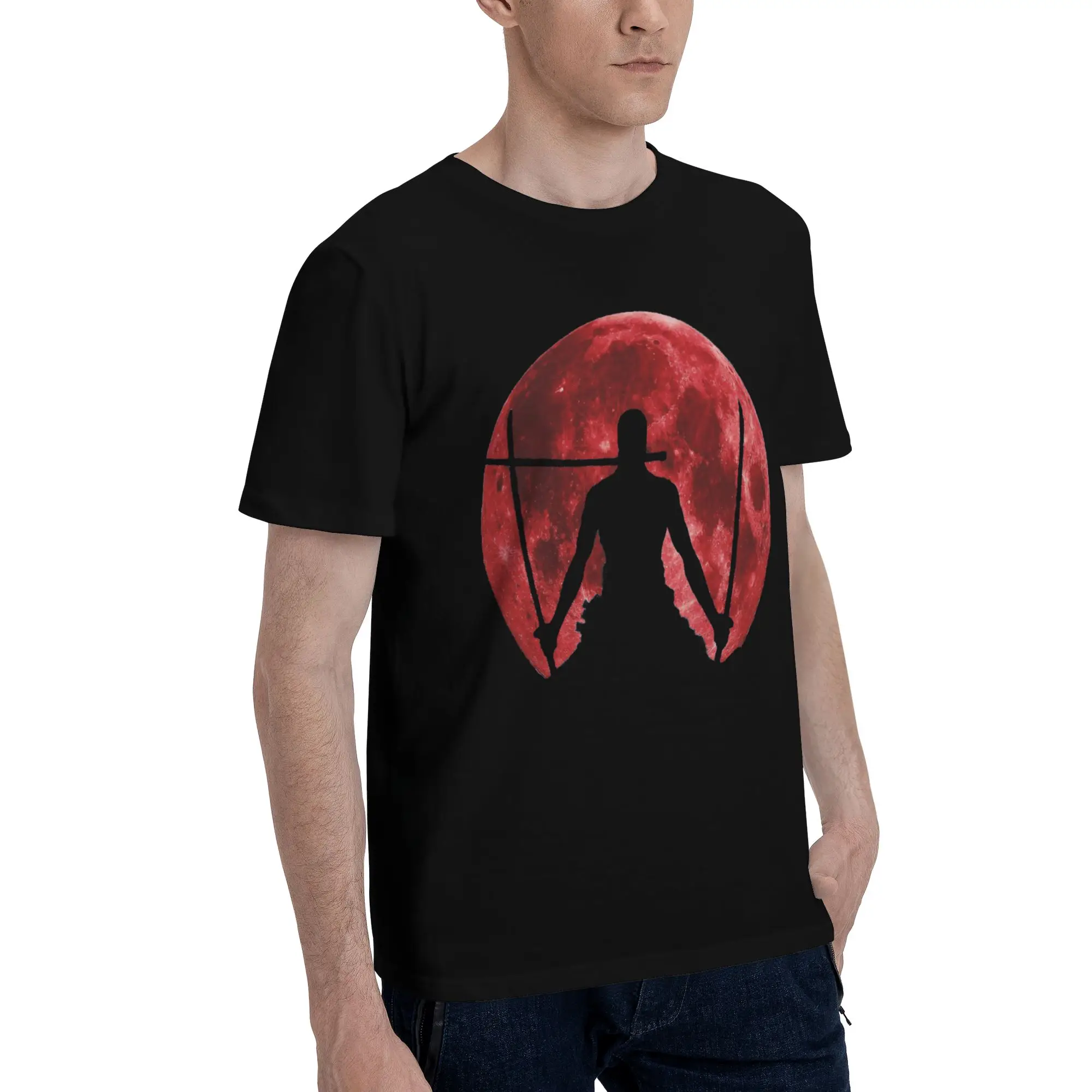 Roronoa Zoro  D  Men's T Shirt One Piece Humor Tee Shirt Short Sleeve Crew Neck Cotton Adult Clothes T-Shirt