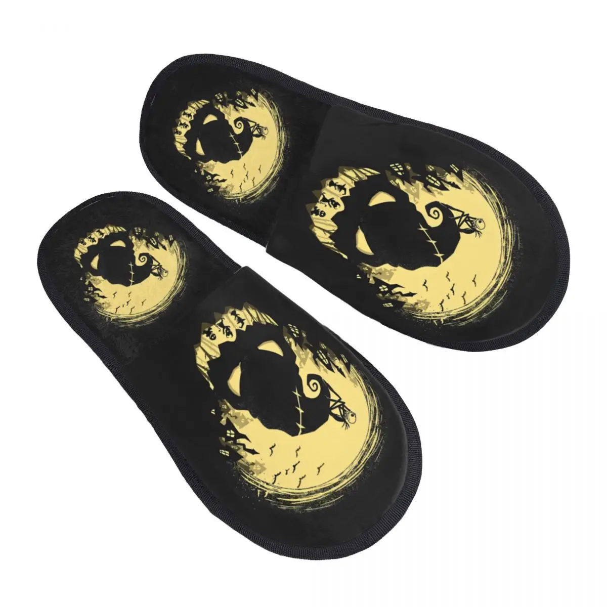 

Домашние тапочки Джека Скеллингтона на заказ, женские уютные тапочки из пены с эффектом памяти, тапочки без шнуровки для спа-салона