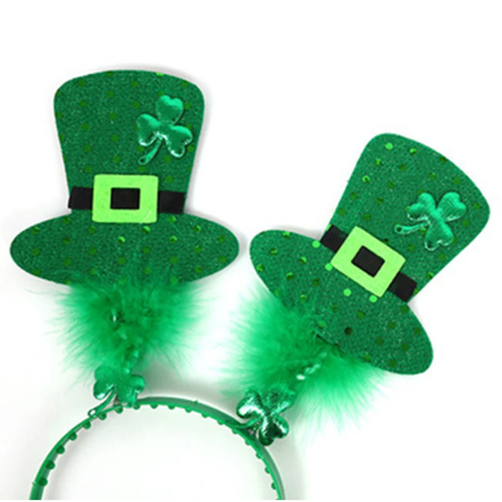 

Clover Headband Baby Kid Headdress Eye-catching Accessory Festival Shamrock Design Comfortable Patricks Day Party Hat