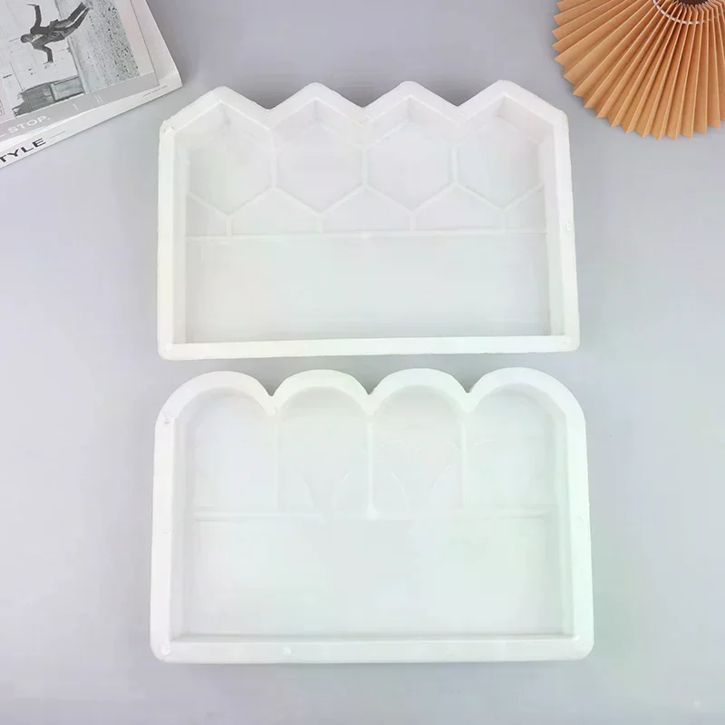 Garden Edging Fence Concrete Molds Reusable DIY Garden Brick Mold For Fish Pond Backyard Patio Garden Decoration