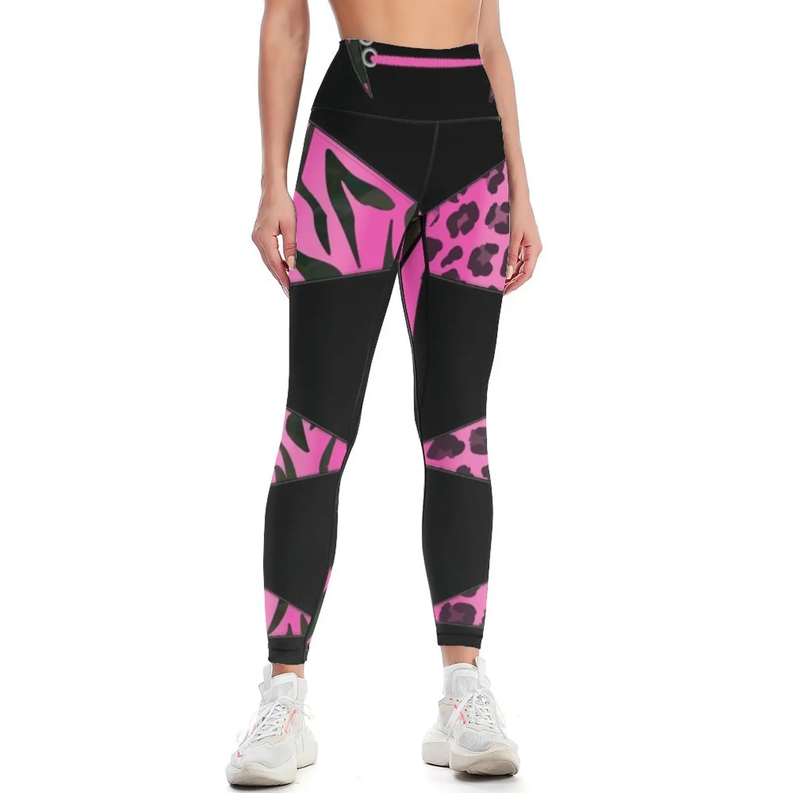 

Pink heavy metal warrior pants Leggings sporty woman gym gym's clothing Womens Leggings