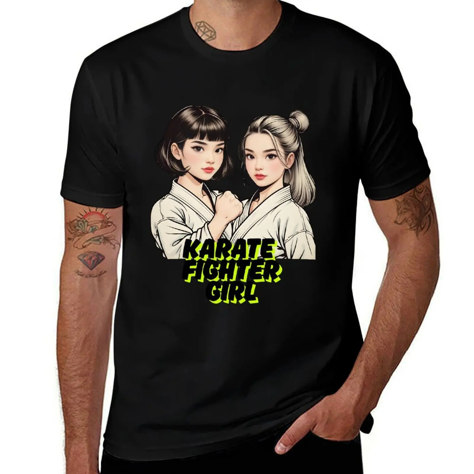 

Karate Fighter Girl Empowered T-Shirt T-Shirt anime figures Funny t-shirt Clothing man clothes t shirts for men cotton