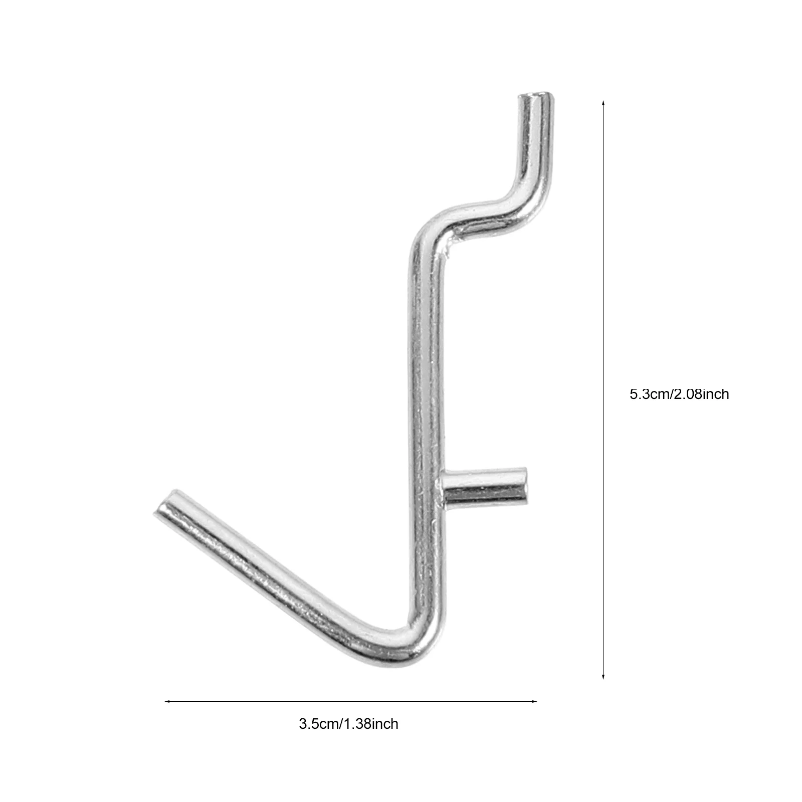 5 Pcs Stainless Steel Pegboard Hooks Display Rack Hangers Perforated Wall Peg Hooks Interior Accessories Rear Rack ganizers