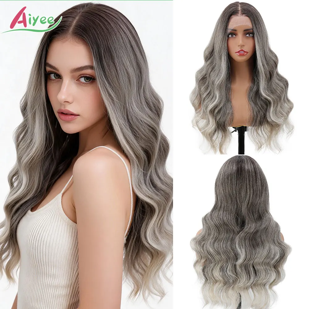 24-inch-wavy-360-lace-front-wig-rooted-grey-silver-ombre-heat-resistant-synthetic-hair-secure-fit-wig-cap-for-women