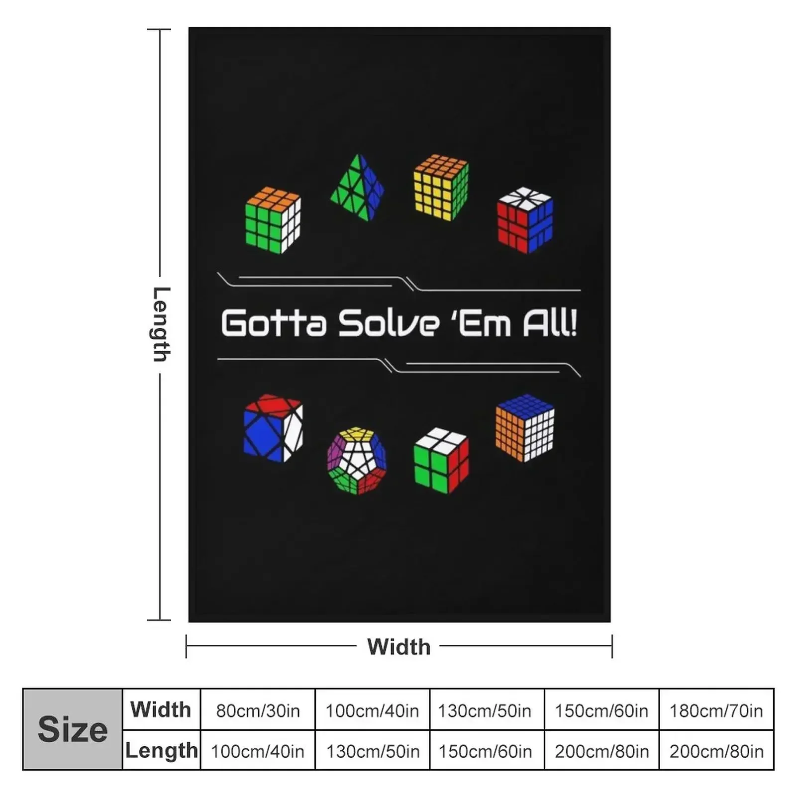 Gotta Solve 'Em All! Puzzles Throw Blanket Extra Large Throw Tourist Decorative Sofa bed plaid blankets ands Plaid Blankets