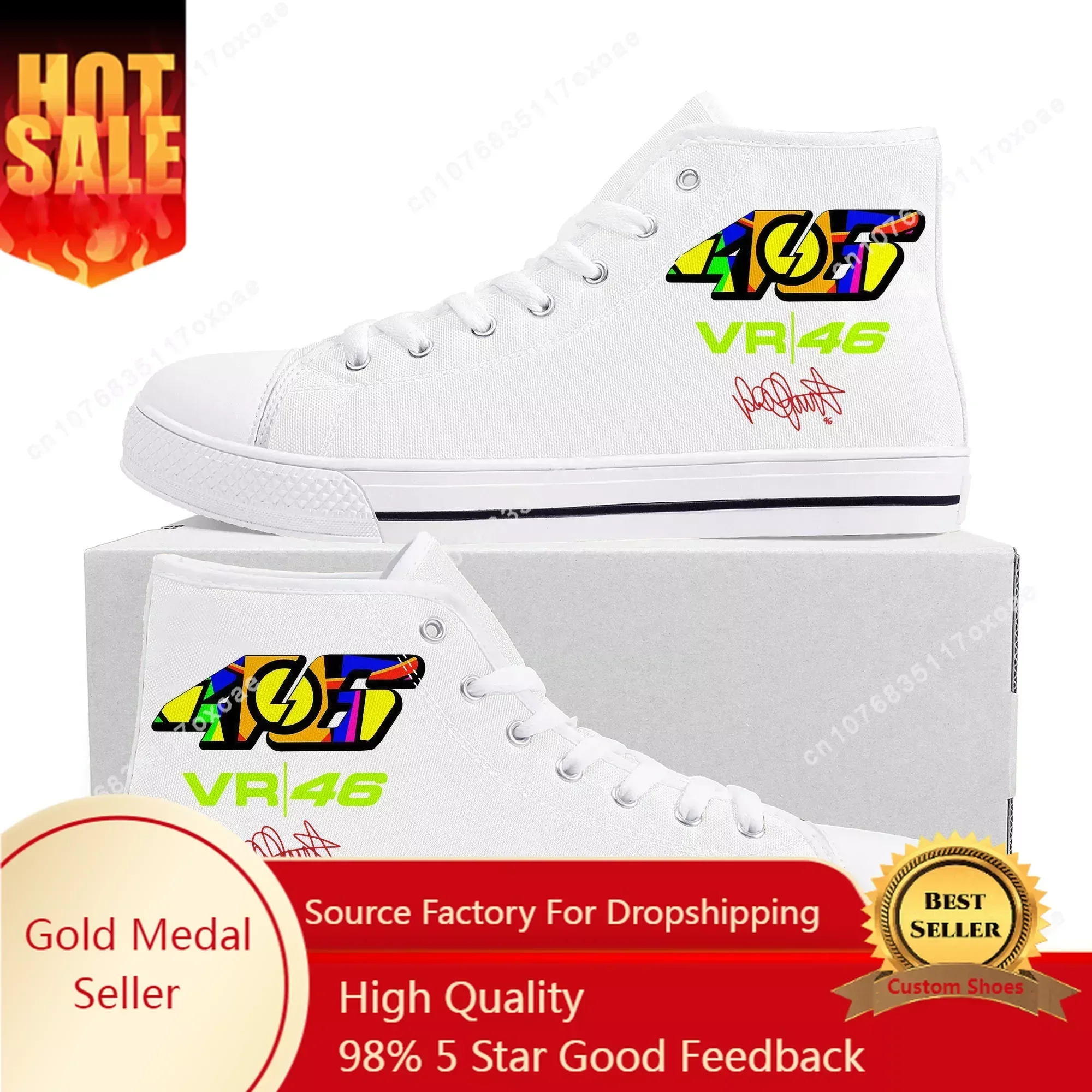 I-Italian Racer Rossi High Top Sneaker Mens Womens Teenager Motorcycle High Quality Canvas Sneaker Casual Shoe Customize Shoes