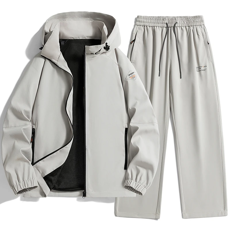 2026 Spring and Autumn Sportswear Casual Set Men's Outer Suit New Jacket Cool and stylish for teenagers Workwear two-piece set