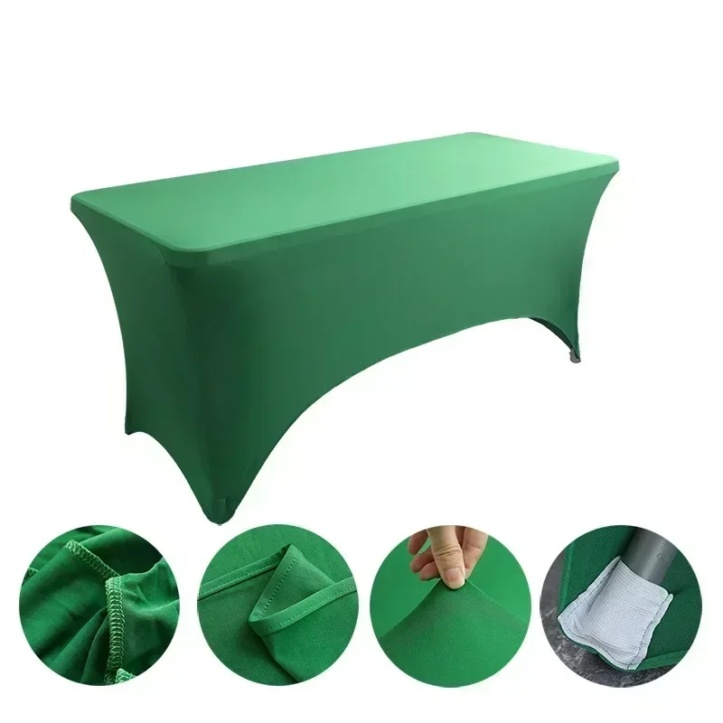 

6FT 8FTSpandex Tablecloth High Stretch Wedding Hotel Birthday Table Cover for 4ft 5ft 6ft 8ft Folding Table Cocktail Tablecloth