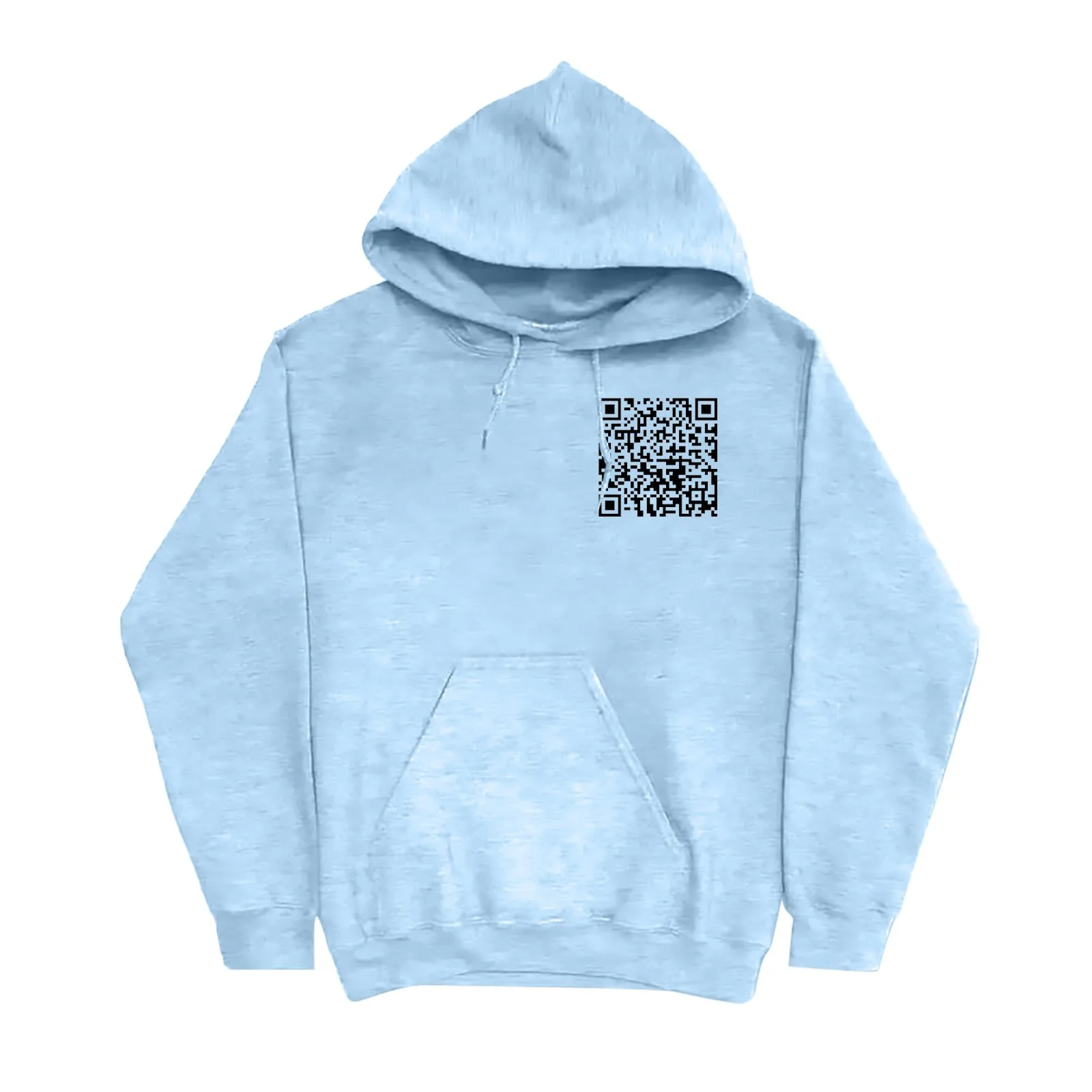 Funny Qr Code Hoodies Women Men Rick Roll Qr Print Hooded Front Pocket Sweatshirt 2024 Fashion Comfort Causal Solid Pullover Top