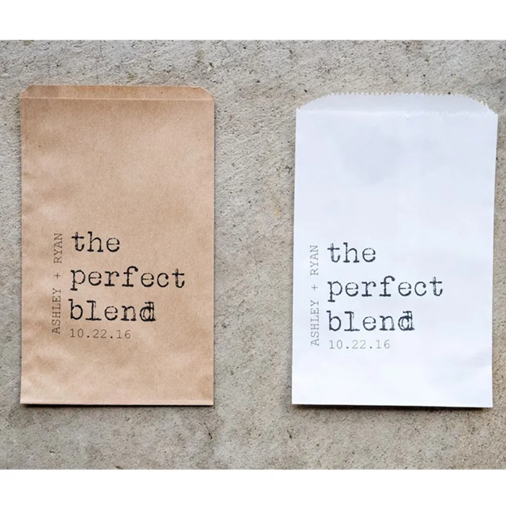 25pcs Perfect Blend Wedding Favor Bag -Coffee Favors for Wedding,Tea Favors for Party,Bridal Shower Favors,Coffee Bags, Custom F