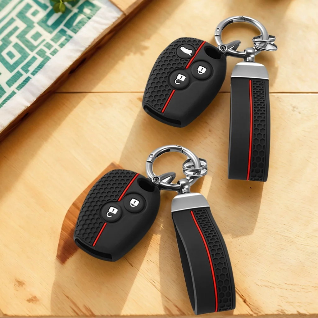 Fashion Car Key Case Cover For Renault Trafic Clio Duster Logan Dacia sandero For Nissan Terrano Almera Holder Fob Keychain