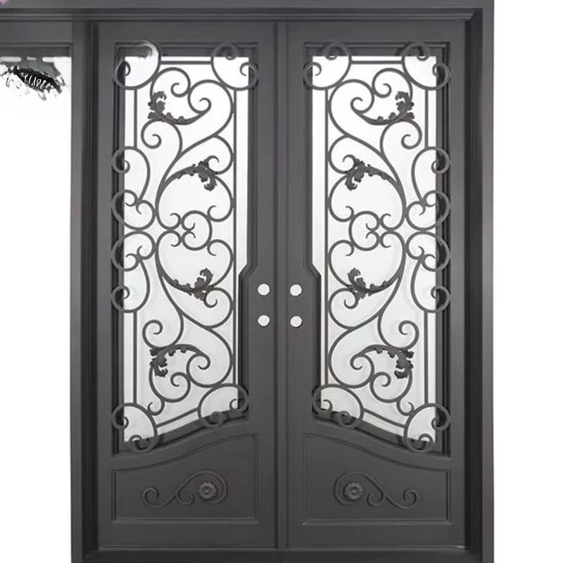 Wrought entrance door wrought house courtyard wrought entrance door Foshan factory entrance door