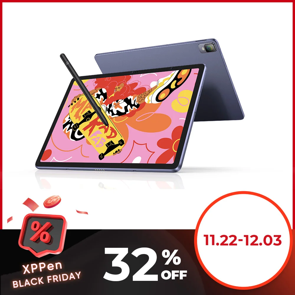 XPPen Android Tablet 12.2 inch Magic Drawing Pad Graphics Tablet with X3 Pro Pencil (16K Pressure/No Charging) 8000mAh Battery