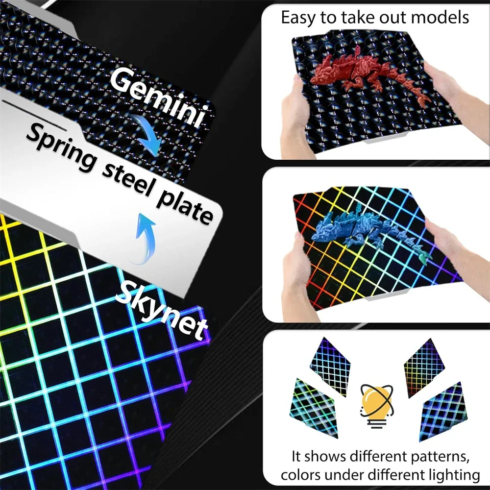 257x257 مللي متر بناء لوحة لمختبر بامبو X1 P1P A1 PEI ورقة PEO السلس X1C ورقة الكربون PEI لمختبر الخيزران Bambulabs P1s a1 لوحة