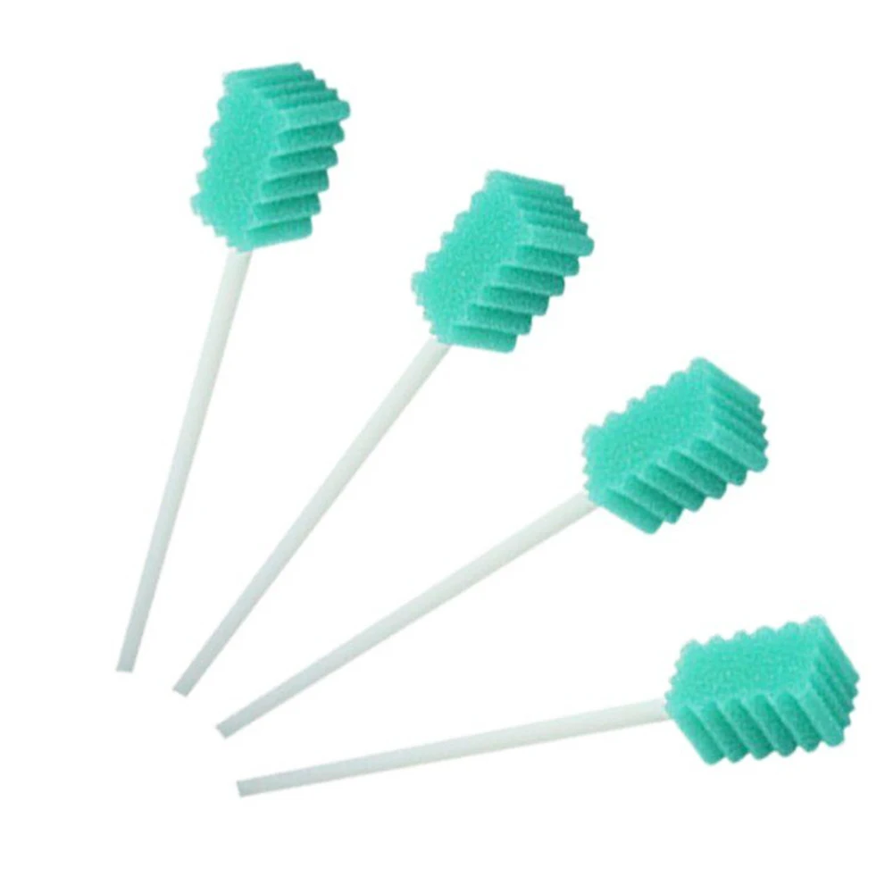 100pcsHigh Quality Disposable Oral Care Swabs Cotton Polyester for Mouth Cleaning-Medical Oral Sponge Swab EOS Disinfecting Type