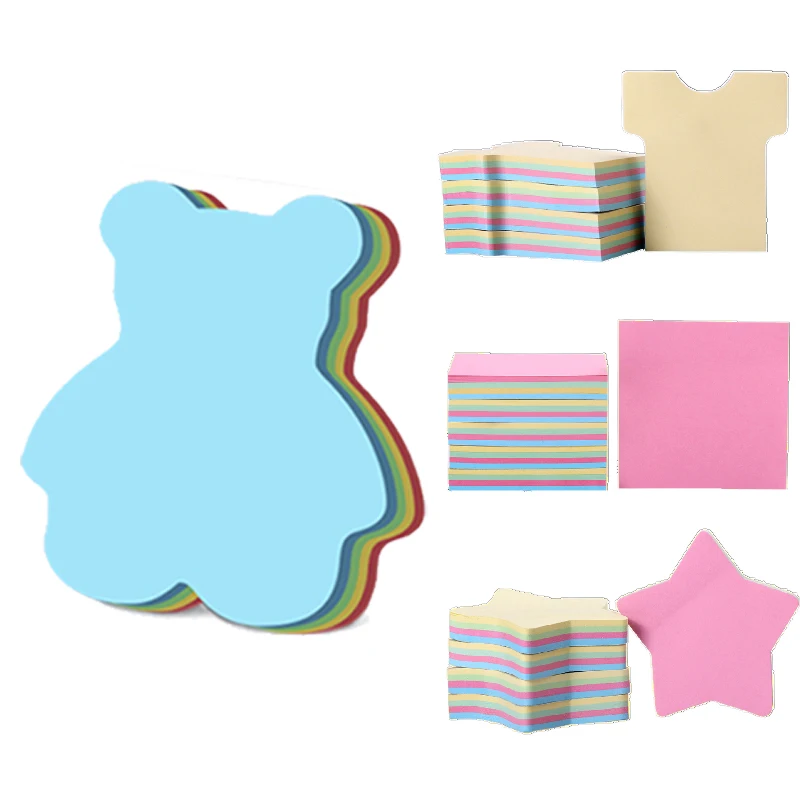 1000sheet Sticky Note Teaching Incentive Supplies Office Study Notes Fluorescent Color Student Sticky Notes Tear-off Message TMZ