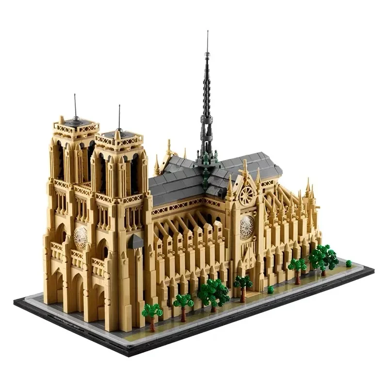 2024 New 21061 Architecture Notre Dame de Paris Model Building Blocks StreetView Bricks Toys Adult Kid Art Home Decoration Gift