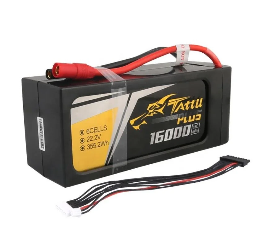 Tattu Plus 22000mAh 22.2V 25C 6S1P Lipo Smart Battery Pack with XT90 Plug