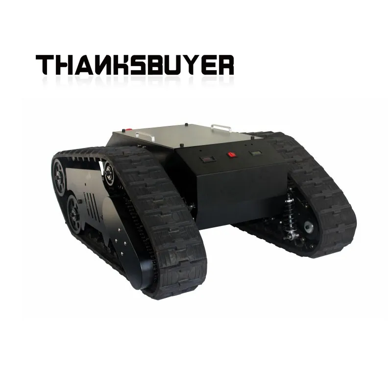 100kg Load Assembled Heavy Field Tank Chassis Robotic TankLoad Capacity 100KG+ w/ Controller For ROS Patrol Fire Fighting