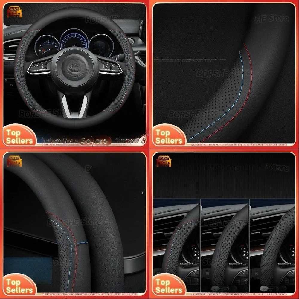 

2026 Suitable for Mazda 3 Axela Car Steering Wheel Cover Summer Style Soft Grip Protector Accessory for CX4 ATENZA CX5 REIWA