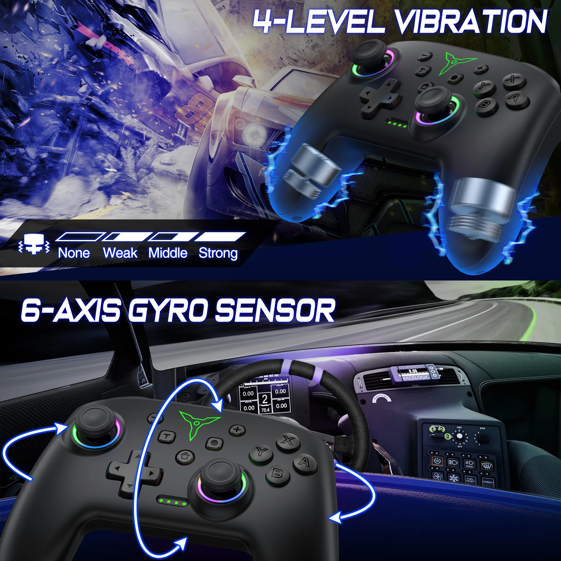BEBONCOOL Wireless Controller for switch 2 with Joystick Double Vibration Compatible for Switch OLED/Lite Switch Remote Gamepad image 6