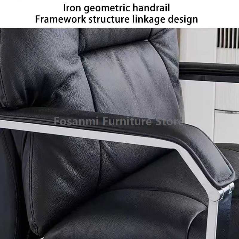 Ergonomie en cuir bureau chaise pivotante électrique maison doux épais coussin chaises d'ordinateur jeu confortable chaise de bureau avec roue