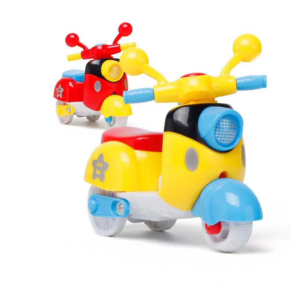 

2Pcs Inertia Motorcycle Creative ABS Push Pull Run Educational Gift Party Favor Colorful Cartoon Kids Fun Motorcycle Toy