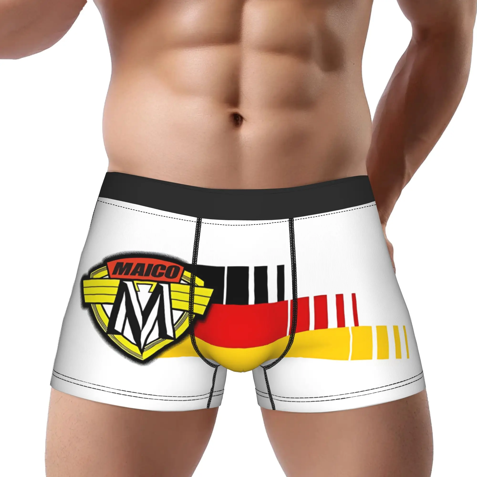 

MAICO Motorcycles Poster Underpants Breathbale Panties Man Underwear MAICO Print Shorts Boxer Briefs