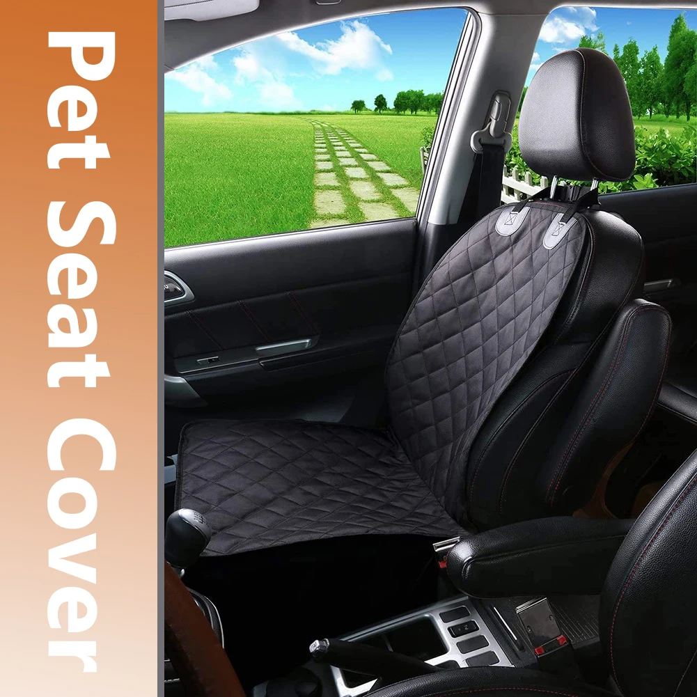 Dog Car Front Seat Cover Waterproof Non-Slip Pet Cat Dog Carrier Mat Folding Cushion Protector Seat Cover for Cars Trucks SUV