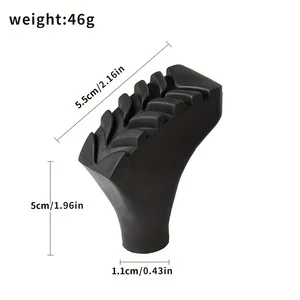 6pcs， Shoe shaped foot cover, cane tip - anti slip, walking design, enhances grip and stability, black hiking cane foot cover wi