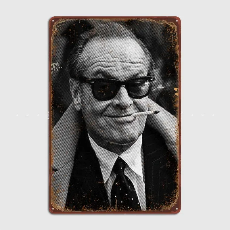 Jack Nicholson Wall Decoration Metal Signs Customized Gamer Room Decoration Poster Vintage Metal Plate Art Mural House Decor