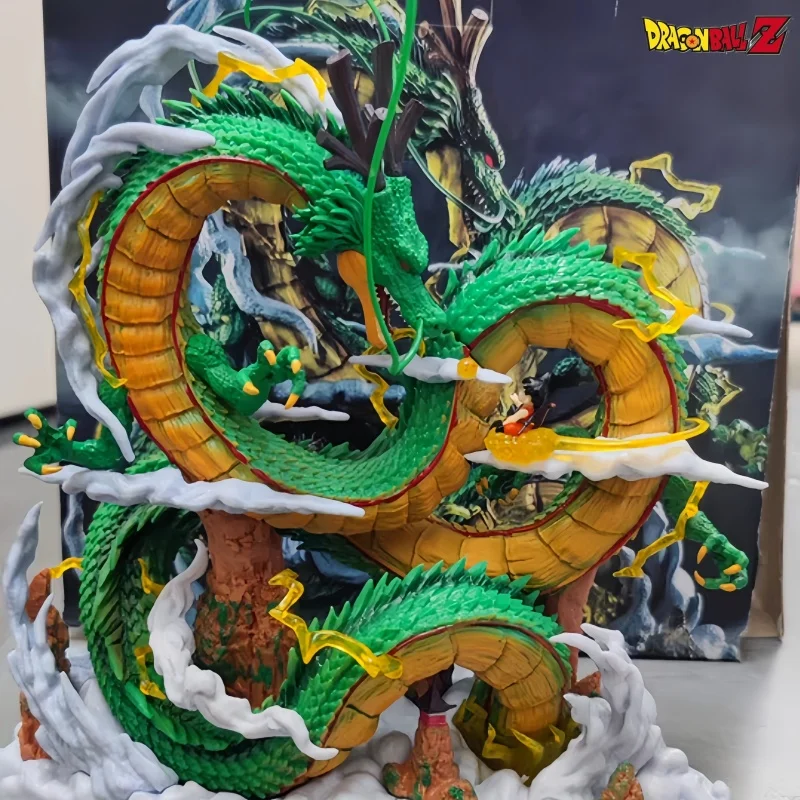 

22cm Dragon Ball Z Shenron And Son Goku Anime Figures Dbz Figurine Pvc Statue Model Doll Collection Decoration Ornament Toys