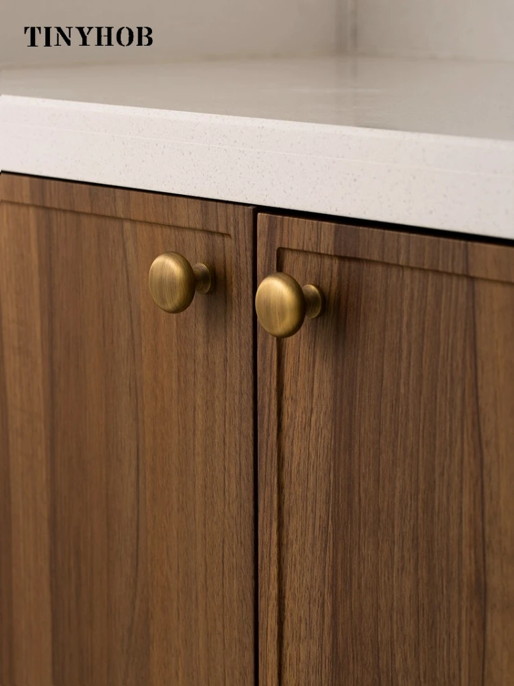 Tinyhob Minimalism Bronze Furniture Handles Wardrobe Kitchen Cupboard Cloakroom Bedside Small Cabinet Handle Decorative Knob