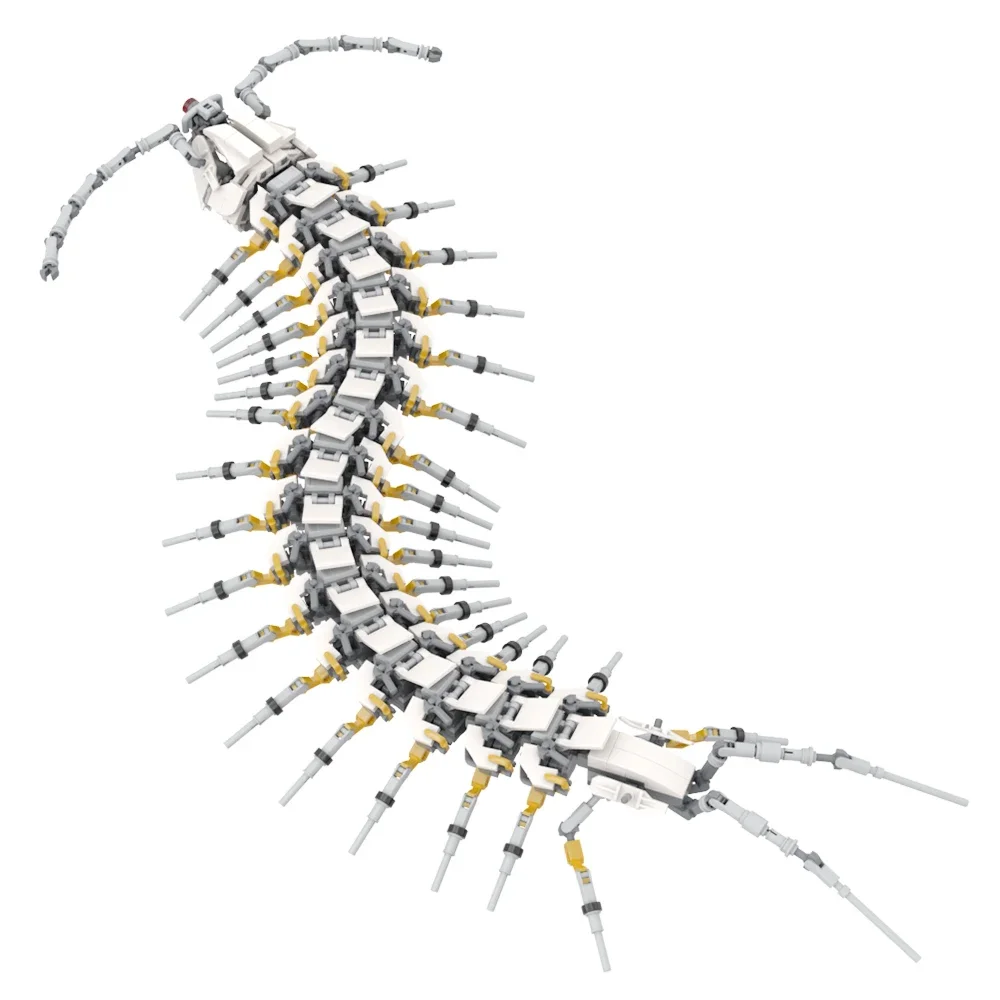 MOC DIY 昆虫メカムカデ金属アセンブリビルディングブロック機械式飛行ムカデおもちゃレンガ子供の誕生日ギフト