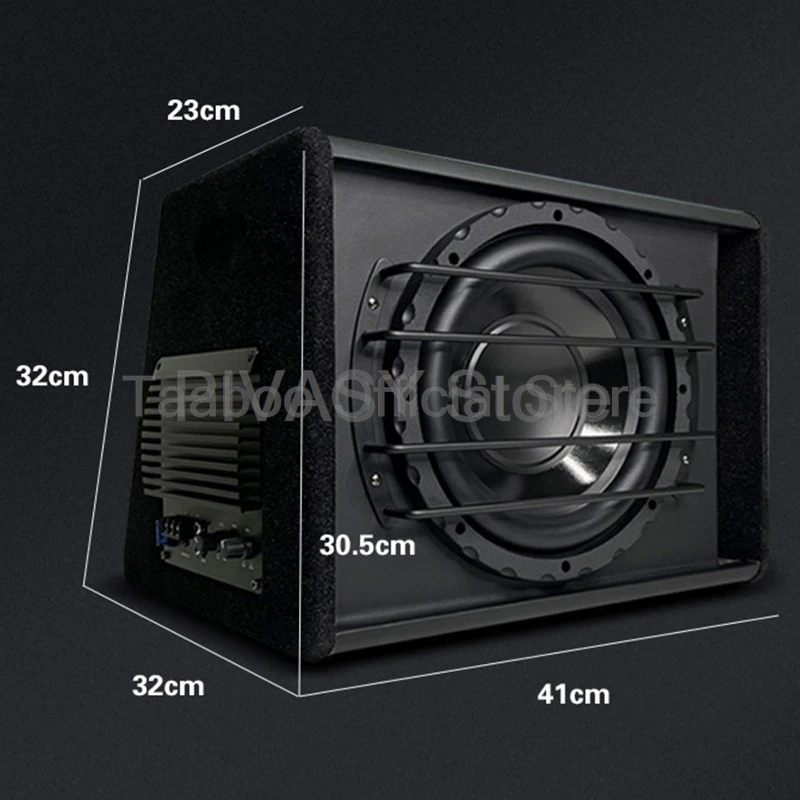 Subwoofer attivo da 800 W 12 V cassa di risonanza per auto 10 pollici Super Bass Audio 4ohm altoparlante 89dB sistema audio per la modifica dell'auto del camion