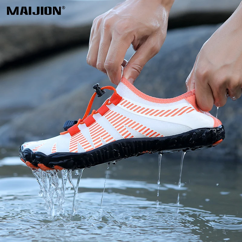 Adulto descalço praia aqua sapatos de secagem rápida verão sapatos de água para surf natação respirável mar rio wading tênis