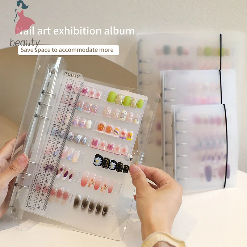 Grande Capacidade Nail Art Storage Book, Exposição Álbum de Fotos, Card Clip, Display Board, DIY, simples