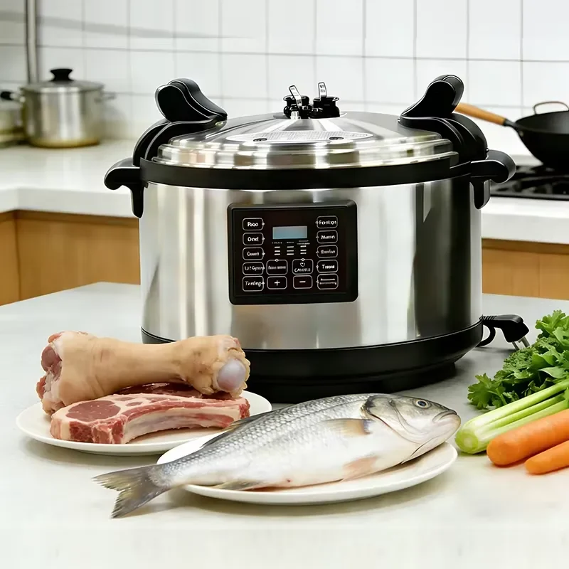50L Electric Pressure Cooker Stainless Steel Multifunctional Smart Cooking Pot Large Capacity Commercial Kitchen Equipment