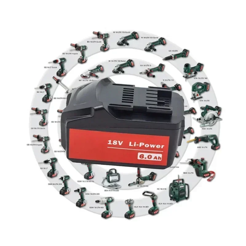 18V Battery for Metabo Cordless Power Tool Drill Drivers Wrench Hammers for Metabo 18V Battery 9000mah 625592000 625591000