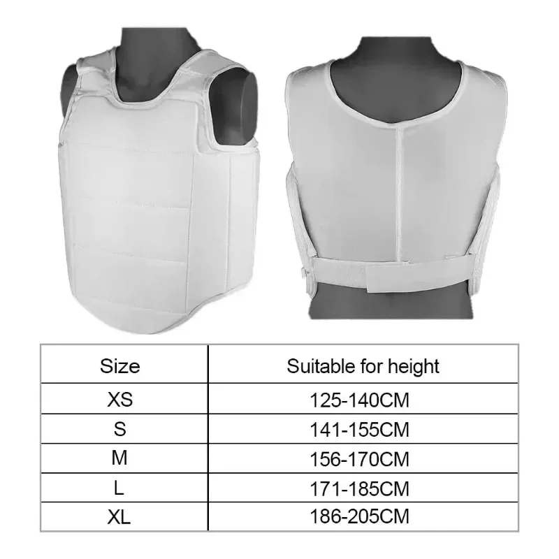 Karate Chest Protector Chest Guard Belly Ribs Protection Pad Body Protector for Men Women Children