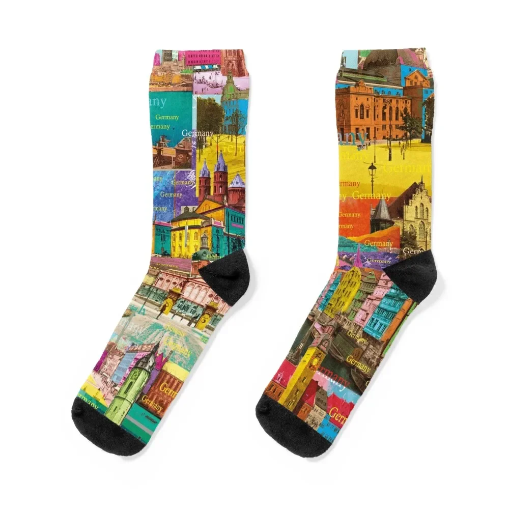 

Germany is colorful Socks New year's cartoon Sports Christmas Ladies Socks Men's