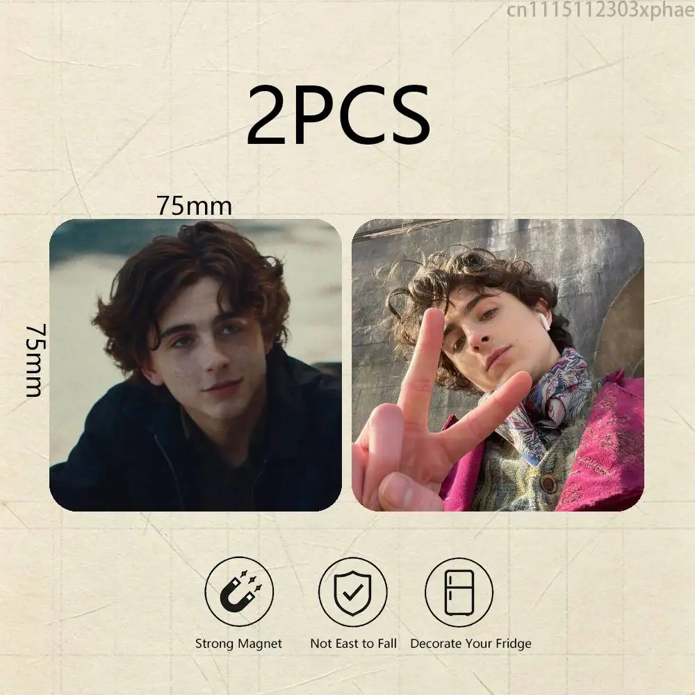 T-Timothee Chalamet Dune Cartoon Anime 2-Pack Set Refrigerator Magnets, Soft Magnetic Heat Transfer Refrigerator Magnets Gift