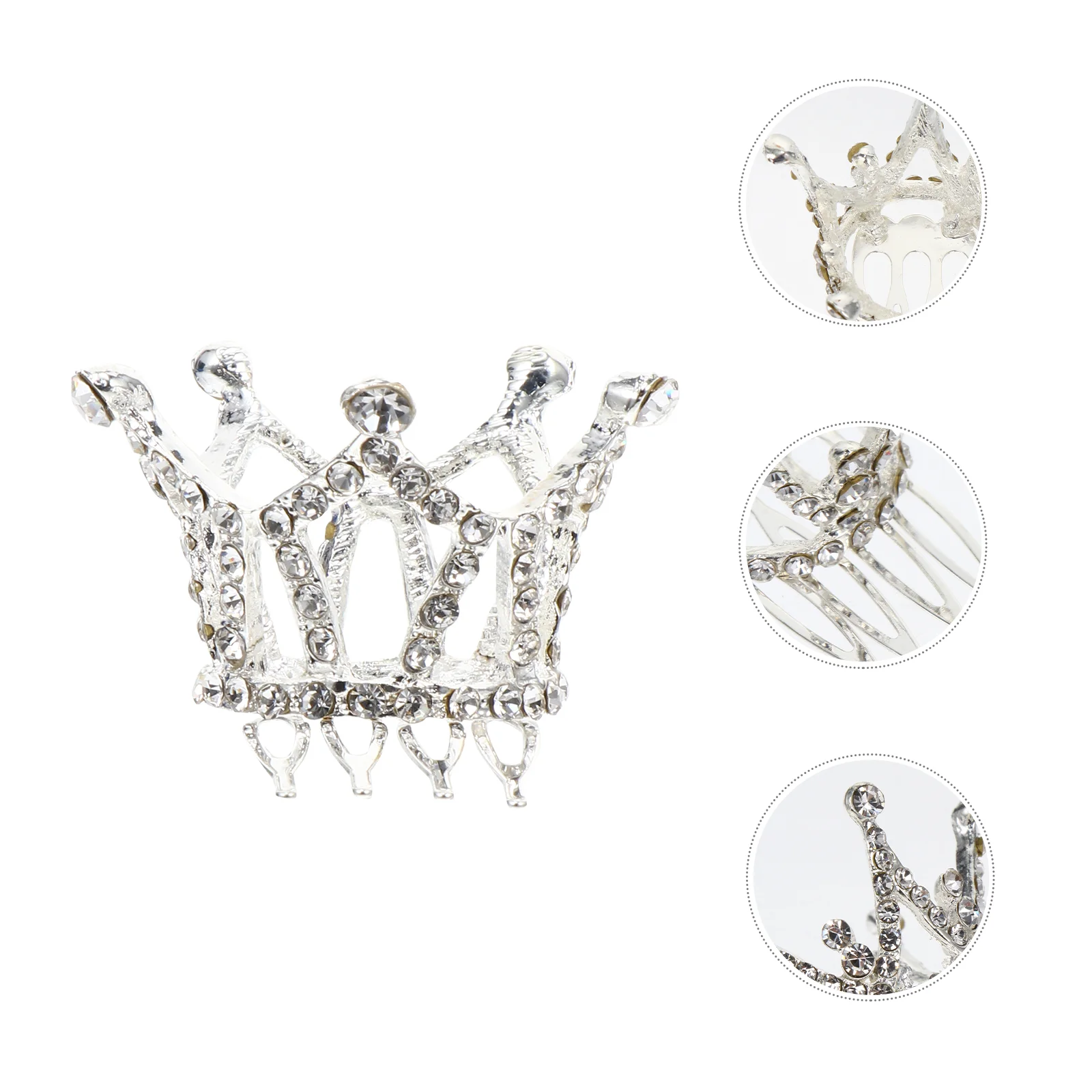 

2 Pcs Princess Crown Hair Accessory Child Decorate Bridal Headpieces for Wedding Alloy Decorative Children