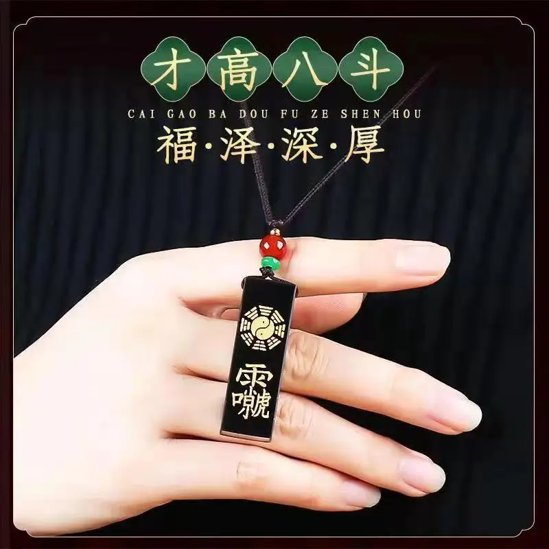 Imagem -03 - Hetian Jade Selo Pingente Sanbao Oficial Taoísta Instrumento Jóias Chaveiro Pendurado Carro Financeiro Autenticidade