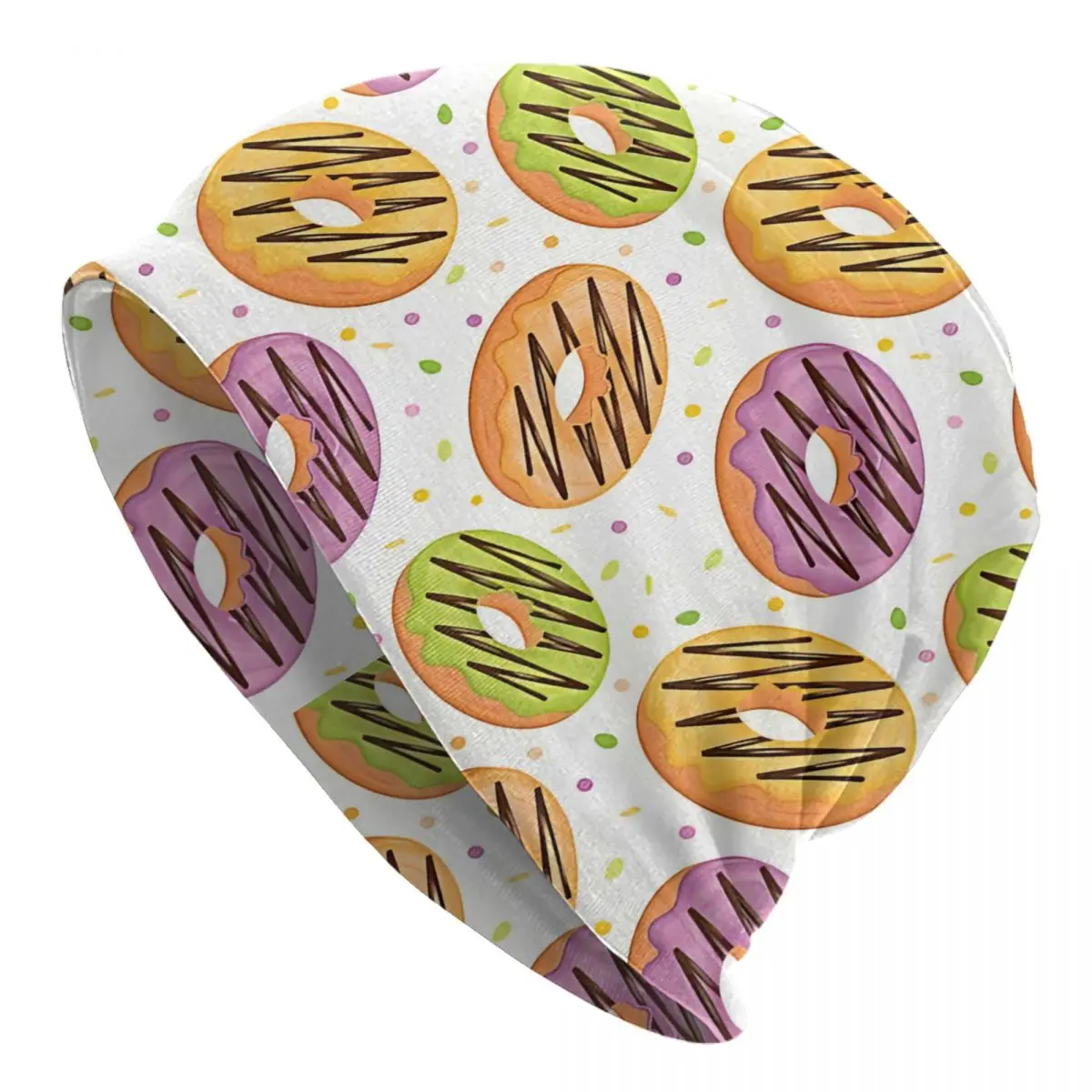 

Шапочки, облегающие шапки, уличные шапки, милые красочные пончики, стандартные мужские шапки